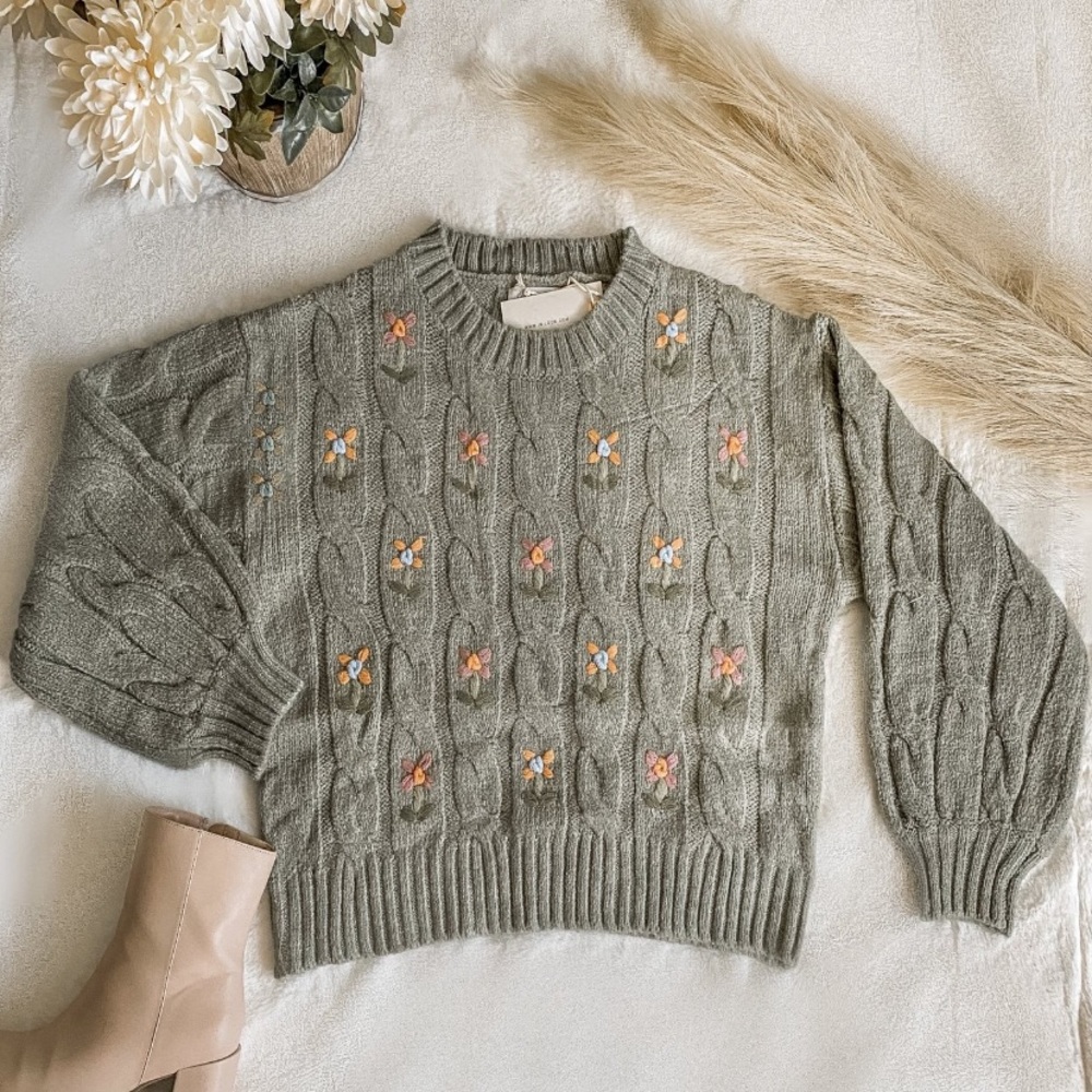 Flower Detail Sweater